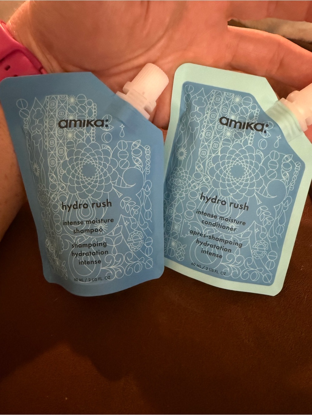 amika HydroRush Intense Moisture Shampoo & Conditioner - Light Blue